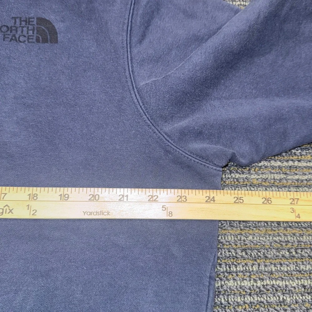 The North Face Hoodie Men‎ Large Navy Blue Good Pullover Graphic Box Logo Fleece